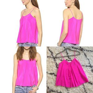 Amanda Uprichard Hot Pink 100% Silk Tank Top spaghetti strap Camisole M